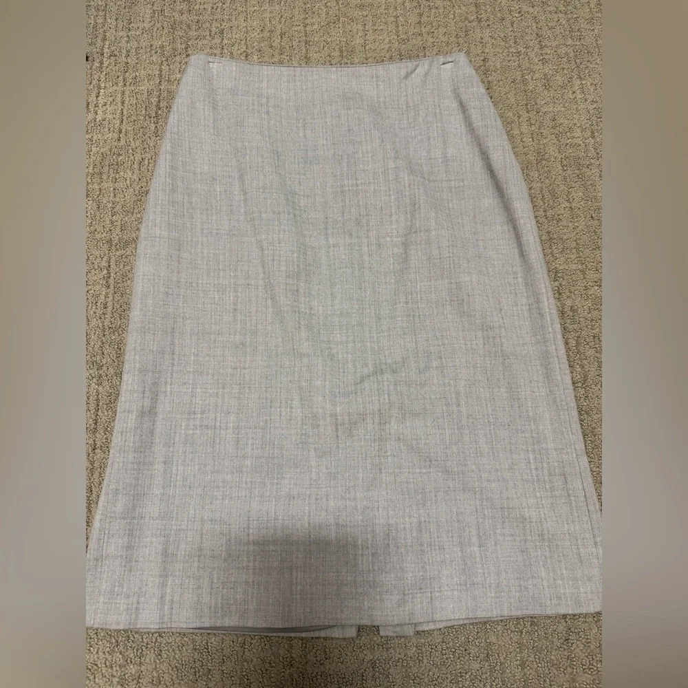 Talbots Light Gray A-Line Skirt - Picture 2 of 5